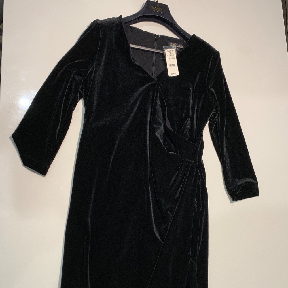 Brooks Brothers black velvet dress - NWT